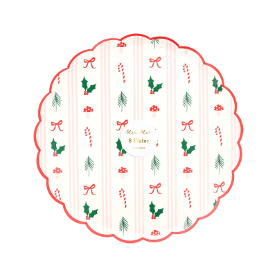Festive Icon Stripes Side Plates|Meri Meri