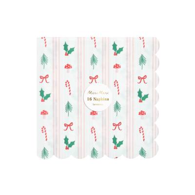 Festive Icon Stripes Large Napkins|Meri Meri