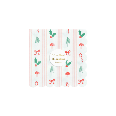 Festive Icon Stripes Small Napkins|Meri Meri