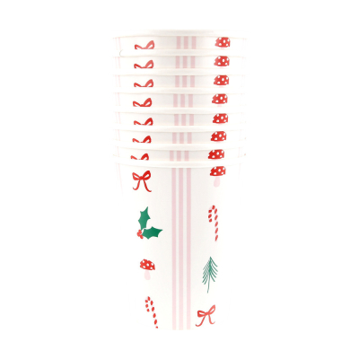 Festive Icons Stripes Cups|Meri Meri