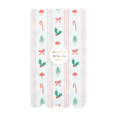 Festive Icon Stripes Guest Towels|Meri Meri