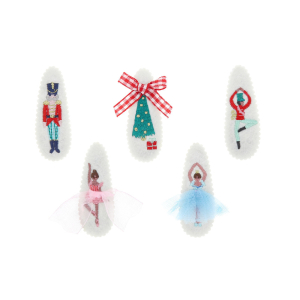 Embroidered Nutcracker Hair Clips|Meri Meri