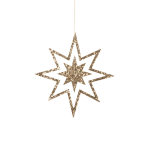 Large Glitter Wooden Star Decorations|Meri Meri