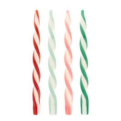 Assorted Stripe Twist Candles|Meri Meri