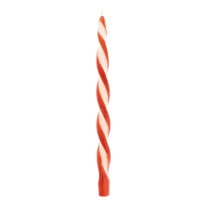 Red Stripe Twist Candles|Meri Meri