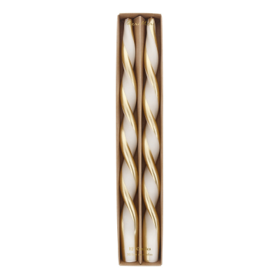 Gold Stripe Twist Candles|Meri Meri