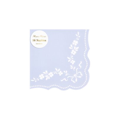 Rococo Blue Small Napkins|Meri Meri