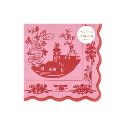 Pink Vintage Botanical Large Napkins|Meri Meri