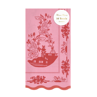 Pink Vintage Botanical Guest Towels|Meri Meri