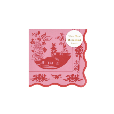 Pink Vintage Botanical Small Napkins|Meri Meri