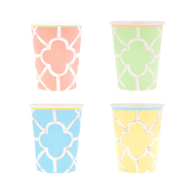 Bamboo Pattern Cups|Meri Meri