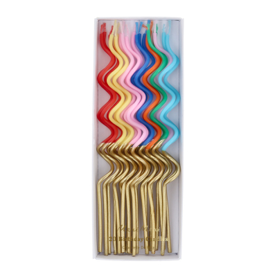 Gold Dipped Swirly Candles|Meri Meri