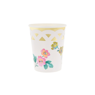Basketweave Floral Cups|Meri Meri