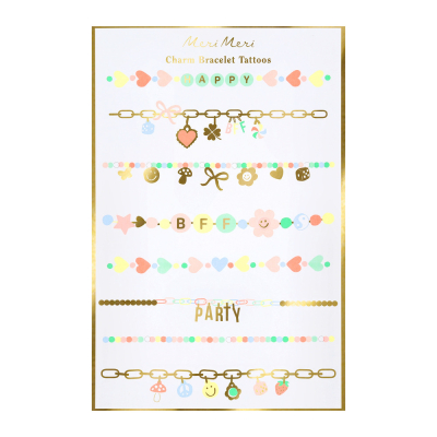 Charm Bracelet Temporary Tattoos|Meri Meri