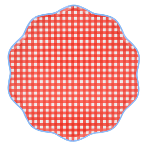 Red Gingham Dinner Plates|Meri Meri