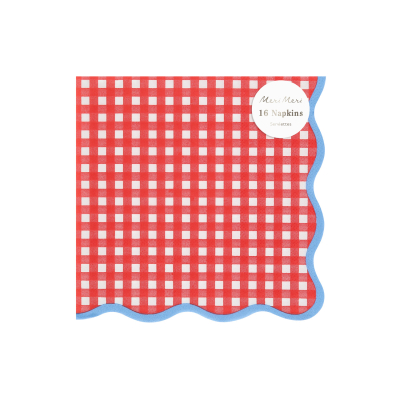 Red Gingham Large Napkins|Meri Meri