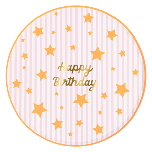 Bright Star Happy Birthday Dinner Plates|Meri Meri