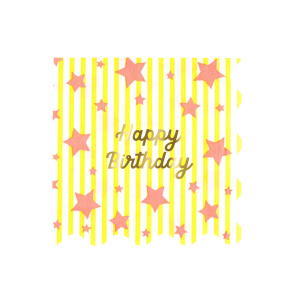 Bright Star Happy Birthday Large Napkins|Meri Meri