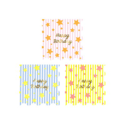 Bright Star Happy Birthday Small Napkins|Meri Meri