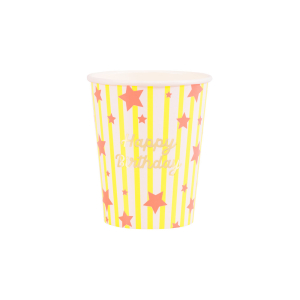 Bright Star Happy Birthday Cups|Meri Meri