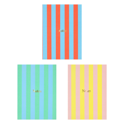 Striped Softcover Notebook Set|Meri Meri