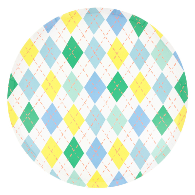 Argyle Dinner Plates|Meri Meri