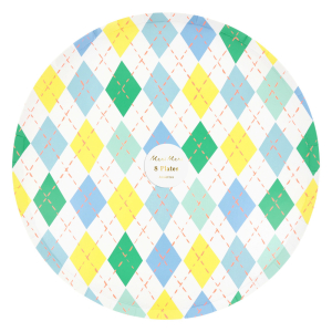 Argyle Dinner Plates|Meri Meri