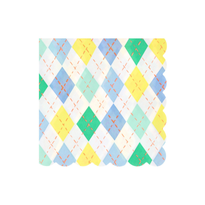 Argyle Large Napkins|Meri Meri