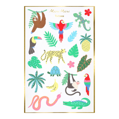 Jungle Jamboree Temporary Tattoos|Meri Meri