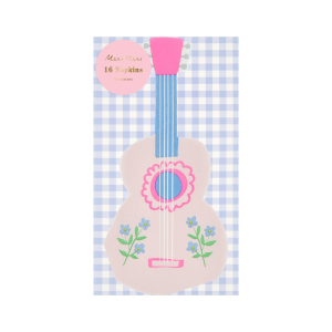Pink Guitar Shaped Napkins|Meri Meri