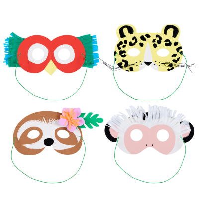 Jungle Jamboree Party Masks|Meri Meri