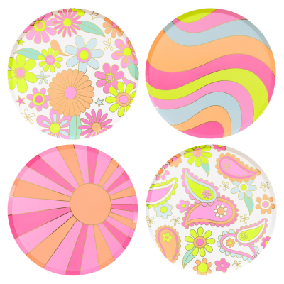 Flower Power Dinner Plates|Meri Meri