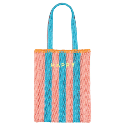 Striped Raffia Happy Tote Bag|Meri Meri