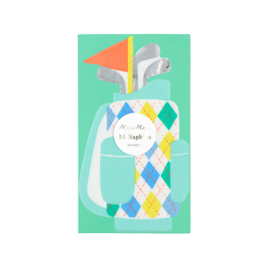 Golf Bag Shaped Napkins|Meri Meri