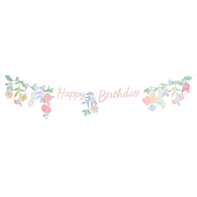 Floral Happy Birthday Garland|Meri Meri