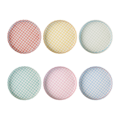 Gingham Reusable Small Plates|Meri Meri
