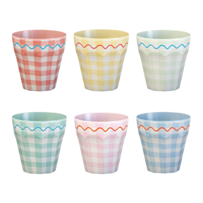 Gingham Reusable Cups|Meri Meri