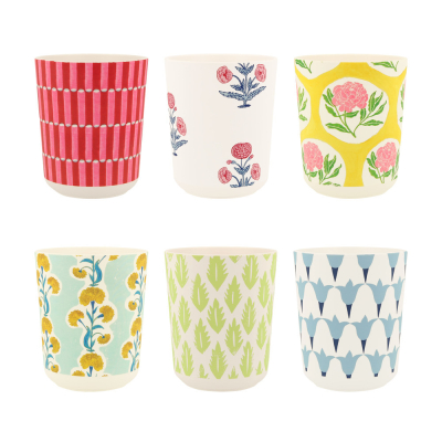 Meri Meri x Molly Mahon Patterned Reusable Cups|Meri Meri