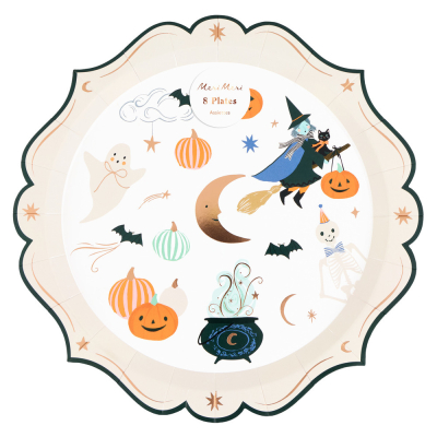 Ornate Edge Halloween Dinner Plates|Meri Meri