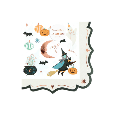Ornate Edge Halloween Large Napkins|Meri Meri
