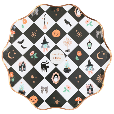 Patchwork Halloween Dinner Plates|Meri Meri