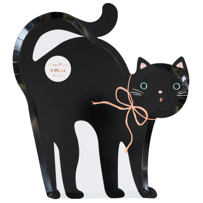 Halloween Cat Shaped Plates|Meri Meri