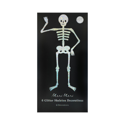 Glitter Jointed Skeleton Decorations|Meri Meri