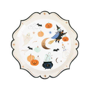 Ornate Edge Halloween Side Plates|Meri Meri