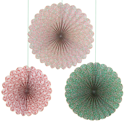 Meri Meri x Liberty Red And Green Giant Pinwheels|Meri Meri