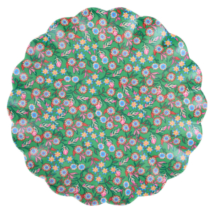 Meri Meri x Liberty Red And Green Reusable Large Plate|Meri