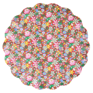 Meri Meri x Liberty Red And Green Reusable Large Plate|Meri
