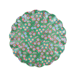 Meri Meri x Liberty Red And Green Reuse Sml Plate|Meri Meri