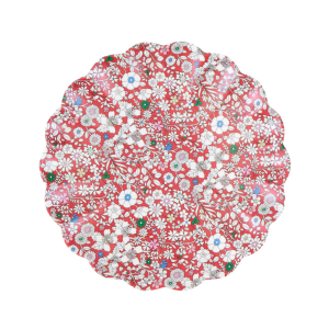 Meri Meri x Liberty Red And Green Reuse Sml Plate|Meri Meri