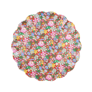 Meri Meri x Liberty Red And Green Reuse Sml Plate|Meri Meri
